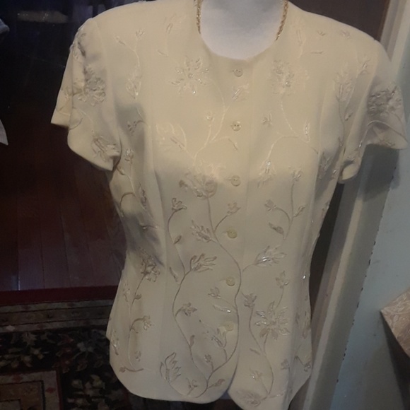Jones New York Beaded Top, size 8 - Picture 2 of 5
